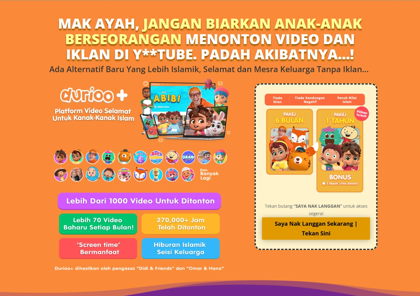 Durioo+ subscription streaming platform for families and children